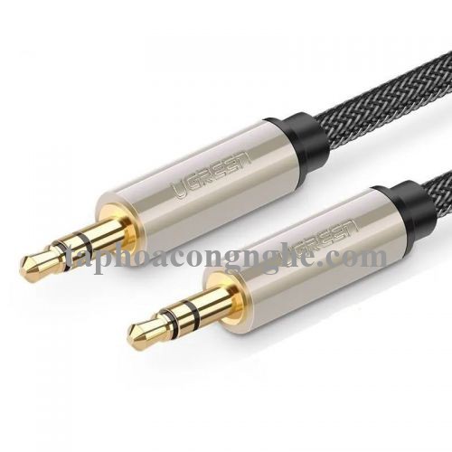 Ugreen 10606 5M màu Đen Cáp âm thanh 2 đầu 3.5mm dương cao cấp AV125 30010606